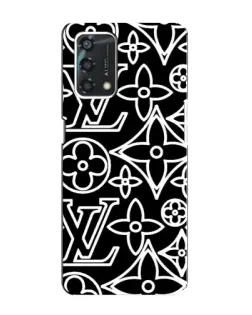 Чохол для OPPO A95 з картинкою «Чорно-білий візерунок LV»