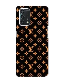 Чехол для OPPO A95 с картинкой «Золотая монограмма LV»