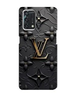Чехол для OPPO A95 с картинкой «Кожаная текстура LV»