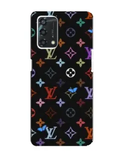 Чехол для OPPO A95 с картинкой «Цветная монограмма LV»