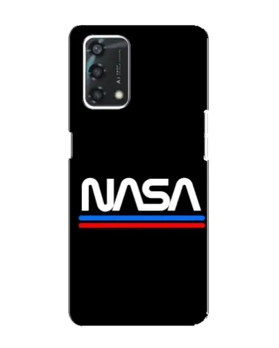 Чехол для OPPO A95 с картинкой «NASA — классика Red Blue» Чехол для OPPO A95 с картинкой «NASA — классика Red Blue»