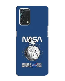 Чехол для OPPO A95 с картинкой «NASA — лунная миссия»