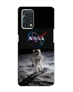 Чехол для OPPO A95 с картинкой «Астронавт на Луне»