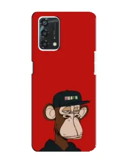 Чохол для OPPO A95 з картинкою «Bored Ape — червоний фон»