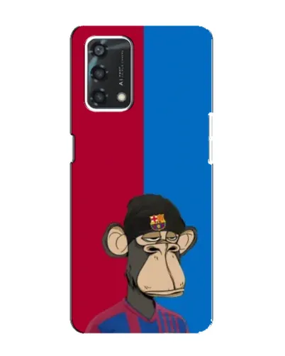 Чохол для OPPO A95 з картинкою «Bored Ape — фанат Барси»