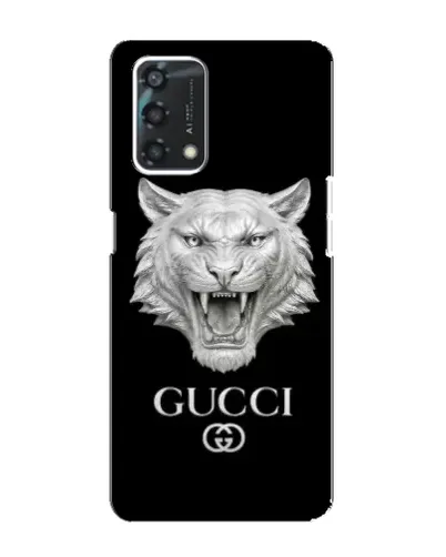 Чехол для OPPO A95 с картинкой «Gucci — серебряный лев» Чехол для OPPO A95 с картинкой «Gucci — серебряный лев»