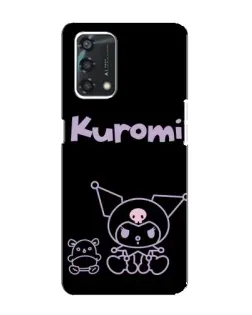 Чохол для OPPO A95 з картинкою «Kuromi — чорний мінімалізм»