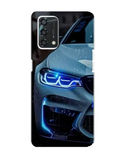 Чохол для OPPO A95 з картинкою «Погляд BMW з синіми фарами»