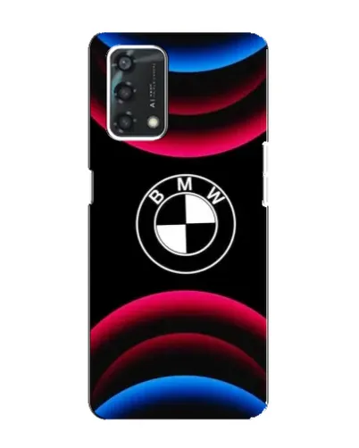 Чохол для OPPO A95 з картинкою «Логотип BMW та неонові дуги»