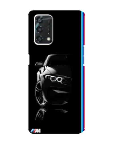 Чохол для OPPO A95 з картинкою «Силует BMW в темряві»