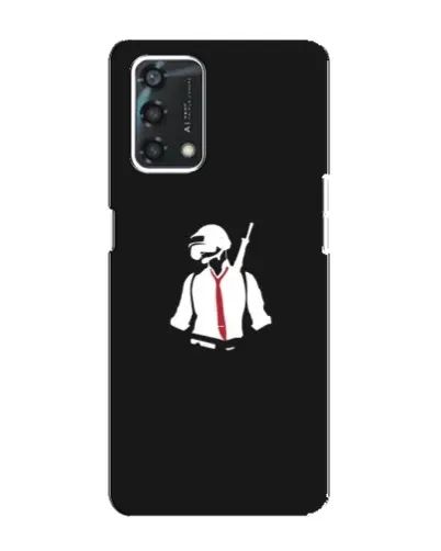 Чохол для OPPO A95 з картинкою «PUBG — силует воїна»
