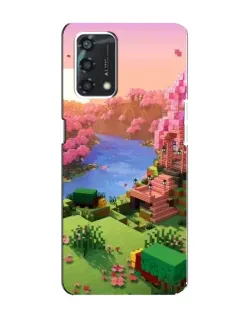 Чохол для OPPO A95 з картинкою «Рожеве дерево Minecraft»