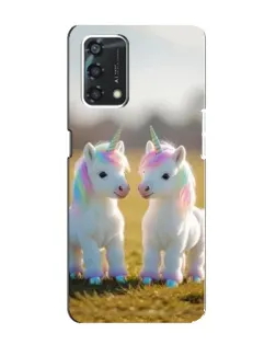 Чехол для OPPO A95 с картинкой «Пара единорогов» Чехол для OPPO A95 с картинкой «Пара единорогов»