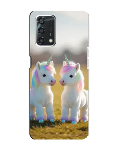 Чохол для OPPO A95 з картинкою «Пара єдинорогів»
