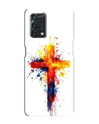 Чохол для OPPO A95 з картинкою «Акварельний хрест»