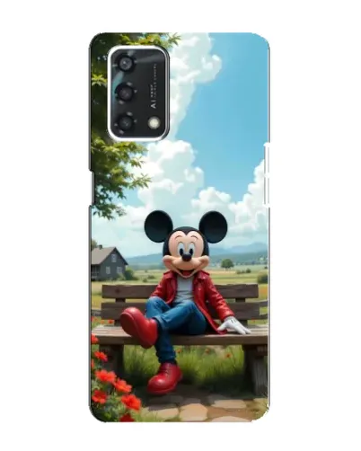Чехол для OPPO A95 с картинкой «Микки на скамейке» Чехол для OPPO A95 с картинкой «Микки на скамейке»