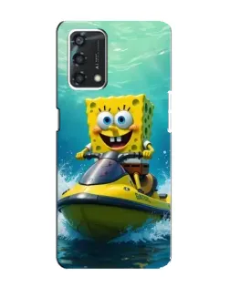 Чохол для OPPO A95 з картинкою «Спанч Боб на гідроциклі»