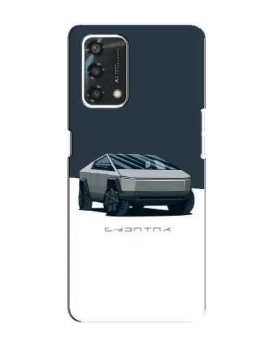 Чохол для OPPO A95 з картинкою «Сріблястий Cybertruck Tesla»