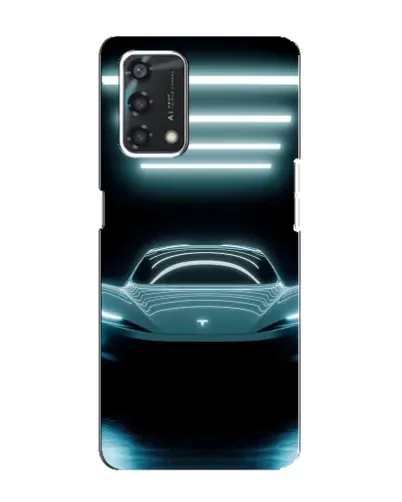 Чохол для OPPO A95 з картинкою «Tesla в неоні»