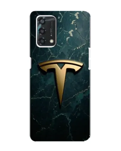 Чохол для OPPO A95 з картинкою «Мармурова Tesla Gold»