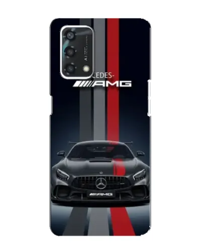 Чохол для OPPO A95 з картинкою «Mercedes — білий карбон»