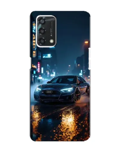 Чохол для OPPO A95 з картинкою «Нічне місто та Audi»