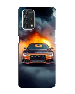 Чохол для OPPO A95 з картинкою «Audi у вогняному диму»