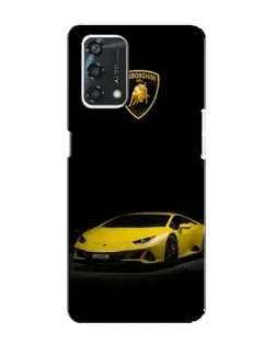 Чохол для OPPO A95 з картинкою «Lamborghini жовтий акцент»