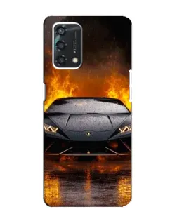 Чохол для OPPO A95 з картинкою «Lamborghini у вогні»