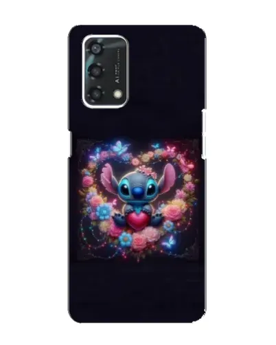 Чохол для OPPO A95 з картинкою «Stitch у квітах»