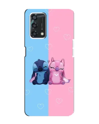 Чохол для OPPO A95 з картинкою «Stitch та Angel Love»