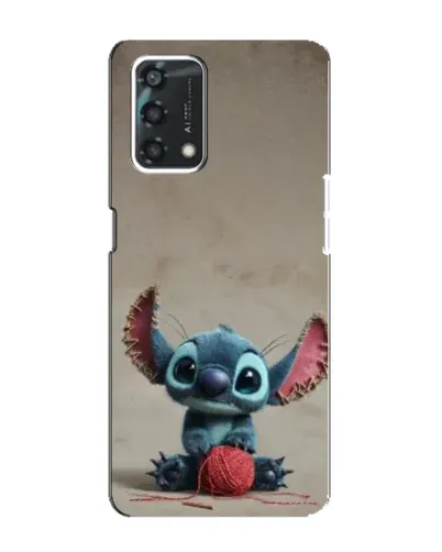 Чохол для OPPO A95 з картинкою «Стіч на чоричневому фоні»