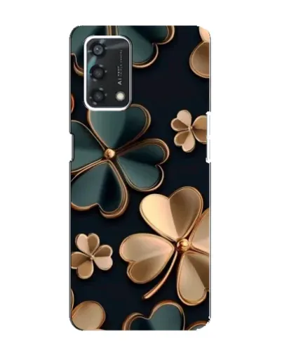 Чехол для OPPO A95 с картинкой «Клевер в золоте»