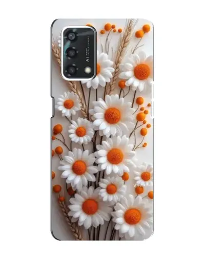 Чехол для OPPO A95 с картинкой «Белые сухоцветы»