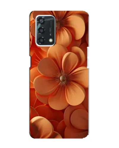 Чехол для OPPO A95 с картинкой «Оранжевый макро цветок»