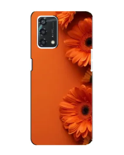 Чехол для OPPO A95 с картинкой «Оранжевые герберы»