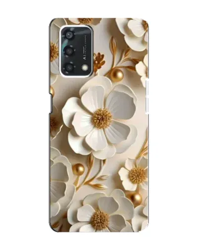 Чехол для OPPO A95 с картинкой «Белие бумажние  цвети»