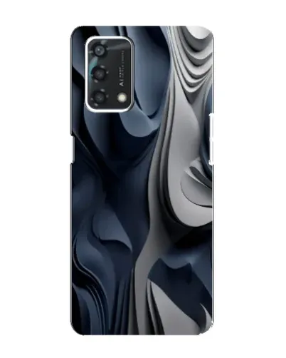 Чохол для OPPO A95 з картинкою «Об'ємні сині складки»