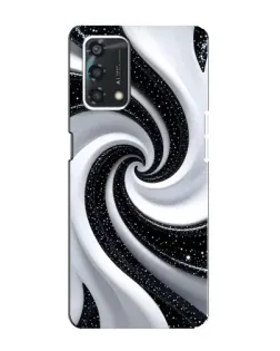 Чохол для OPPO A95 з картинкою «Чорно-біла спіраль»