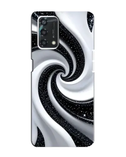 Чохол для OPPO A95 з картинкою «Чорно-біла спіраль»