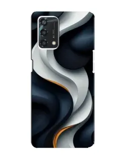 Чохол для OPPO A95 з картинкою «Об'ємні чорно-білі стрічки»