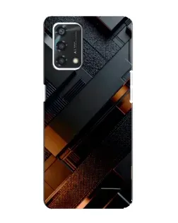 Чохол для OPPO A95 з картинкою «Чорні геометричні блоки»