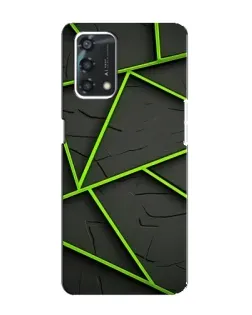Чохол для OPPO A95 з картинкою «Зелені геометричні лінії»