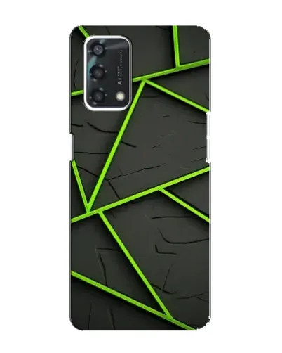 Чохол для OPPO A95 з картинкою «Зелені геометричні лінії»