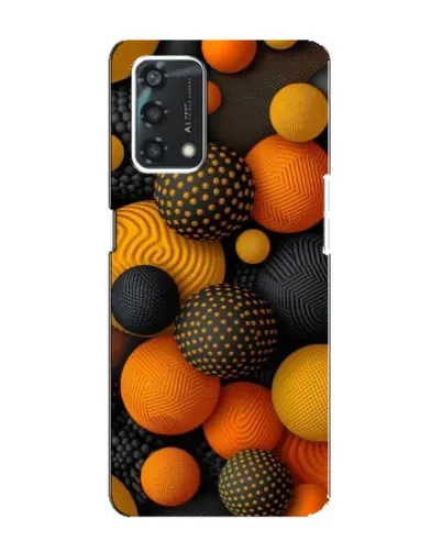 Чохол для OPPO A95 з картинкою «Об'ємні помаранчеві сфери»