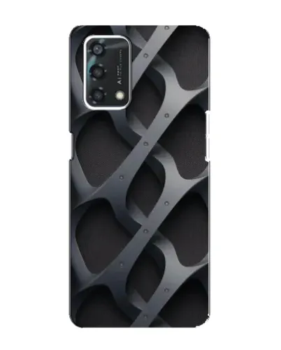 Чохол для OPPO A95 з картинкою «Об'ємне сіре плетіння»