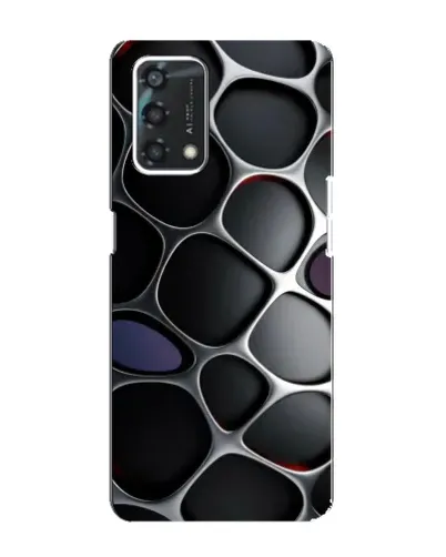 Чохол для OPPO A95 з картинкою «Об'ємна темна решітка»