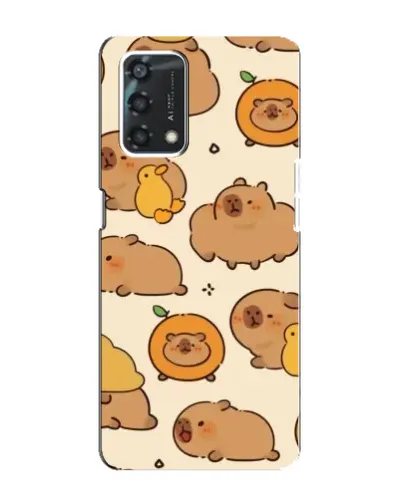Чохол для OPPO A95 з картинкою «Капібари з апельсинами»
