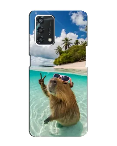 Чохол для OPPO A95 з картинкою «Капібара на морі»