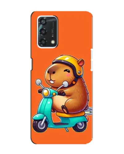 Чохол для OPPO A95 з картинкою «Капібара на скутері»
